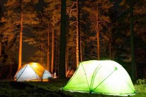 Семейный отдых на природе с палатками